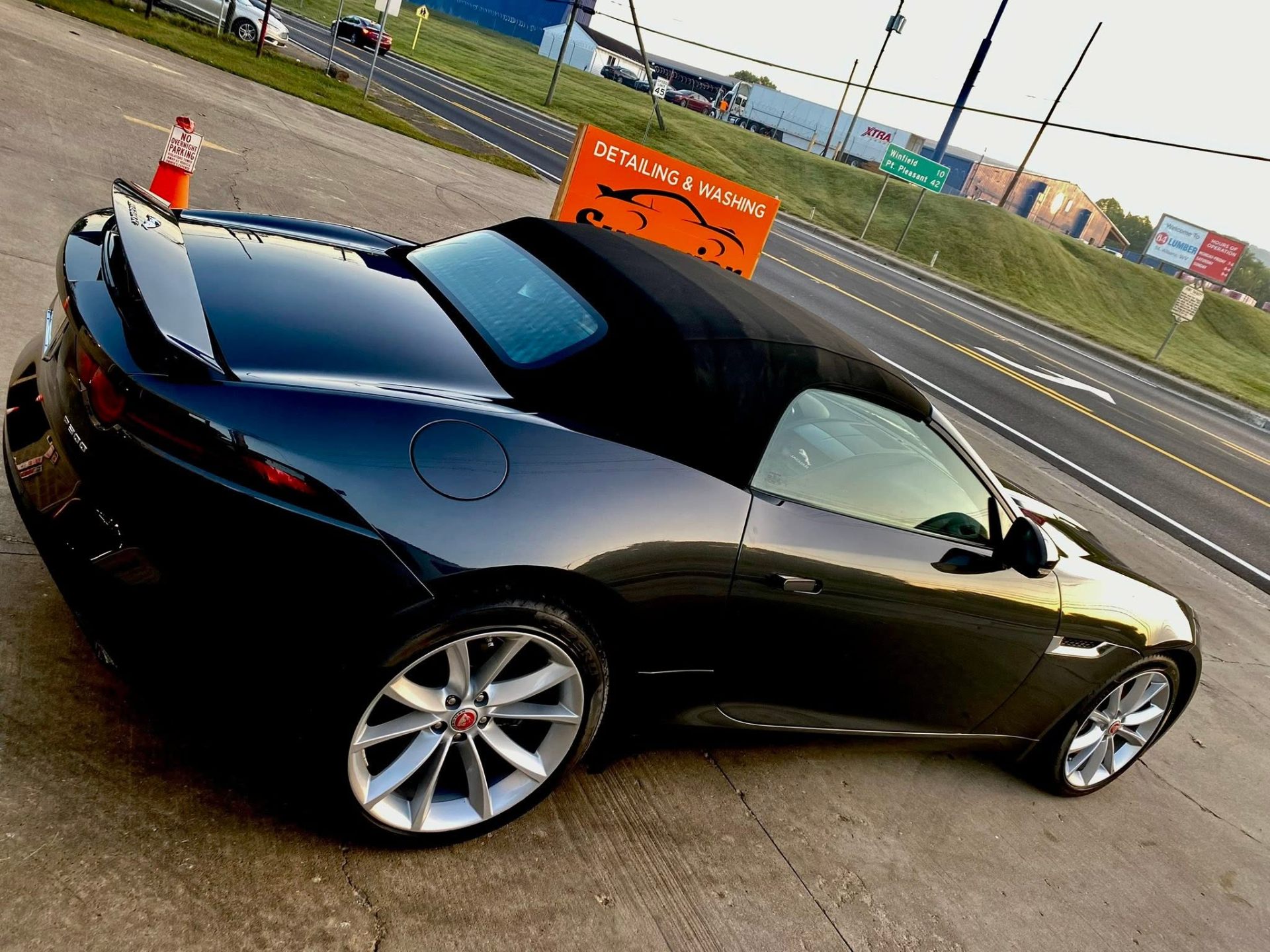 Black Jaguar F-Type detailed at Superior Detail Center